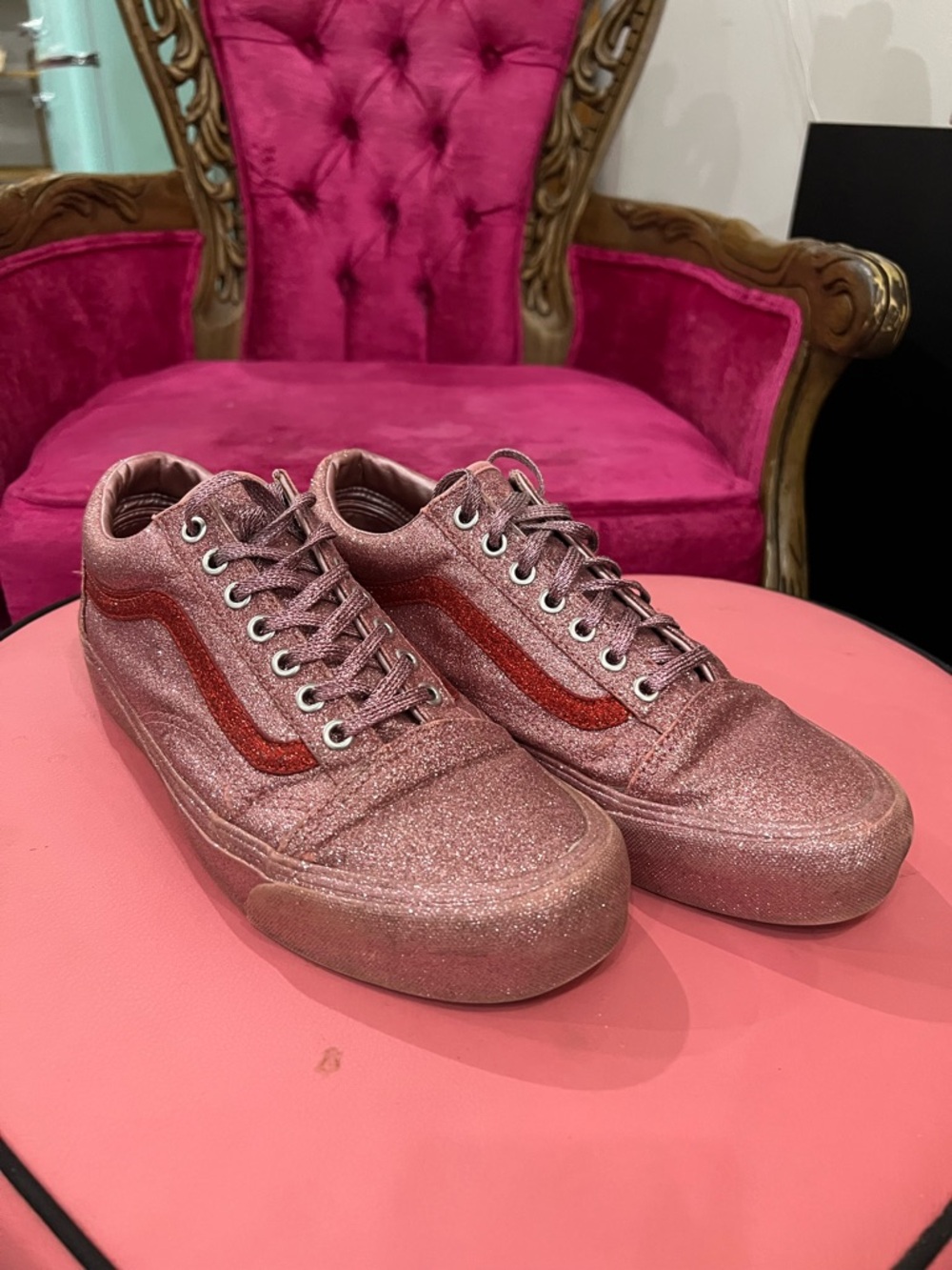 Opening ceremony vans Glitter Pink Low-Top Sneakers